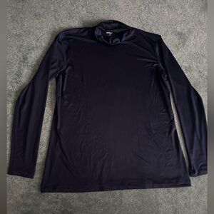Lands’ End Women’s Blue Long Sleeve Mock Neck Compression Shirt Size XL 18
